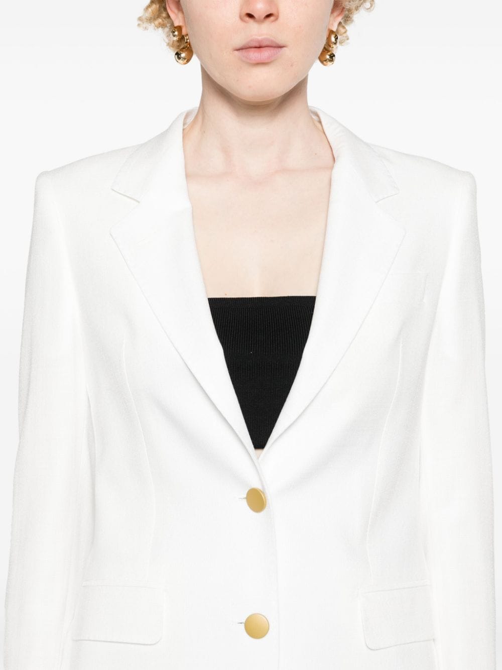 Shop Tagliatore Parigi Single-breasted Blazer In White