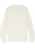 Helmut Lang curve-sleeve fine-knit jumper - Neutrals