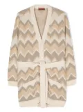 Missoni Kids zigzag-knit cotton cardigan - Neutrals