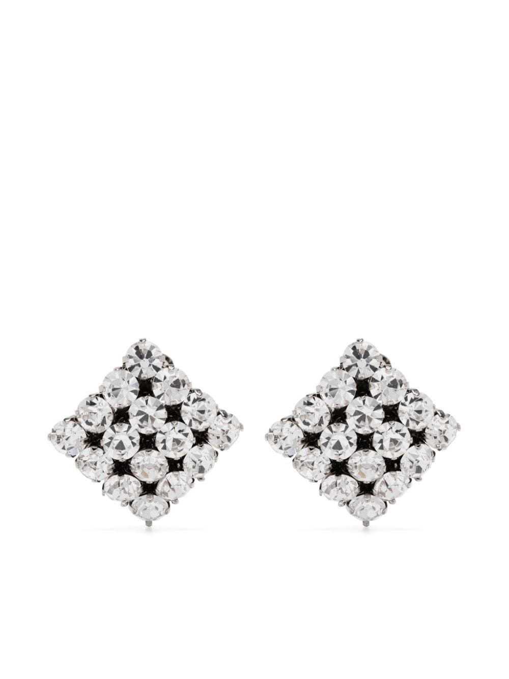 crystal-embellished clip-on earrings