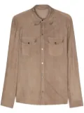 Salvatore Santoro suede leather shirt jacket - Brown