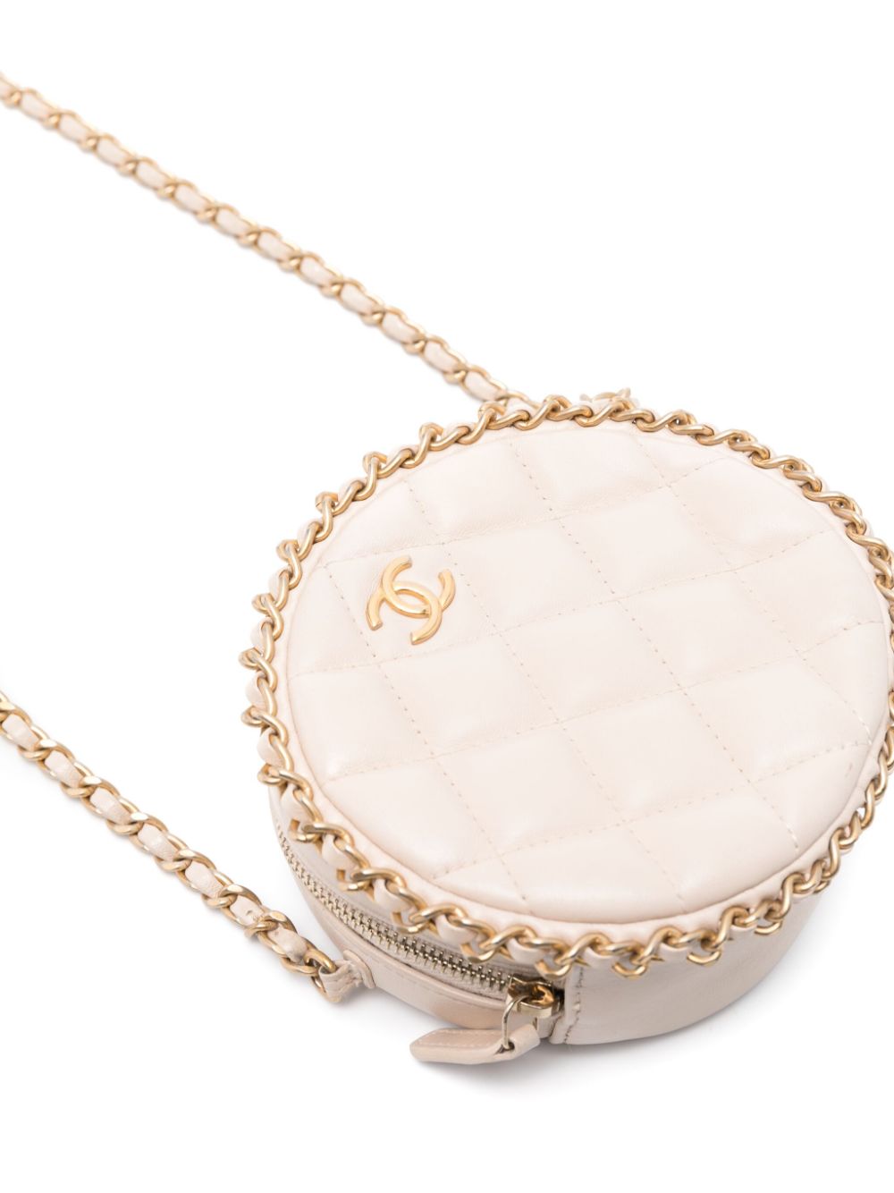 Affordable HOT SALE CHANEL Interlocking-CC leather crossbody bag Women