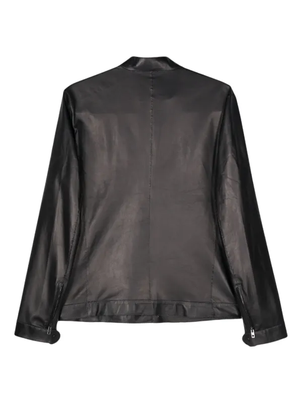 Salvatore Santoro 黒 シングルライダースジャケット 48 春夏 Salvatore Santoro zip-up Leather Jacket | Blue | FARFETCH IN