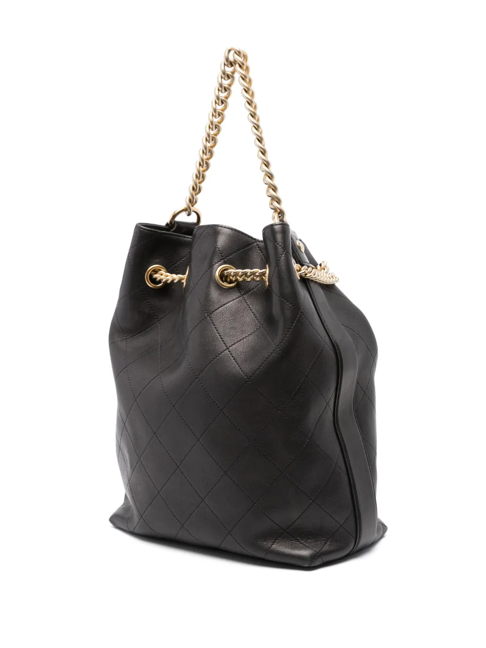 2017 Interlocking CC leather bucket bag