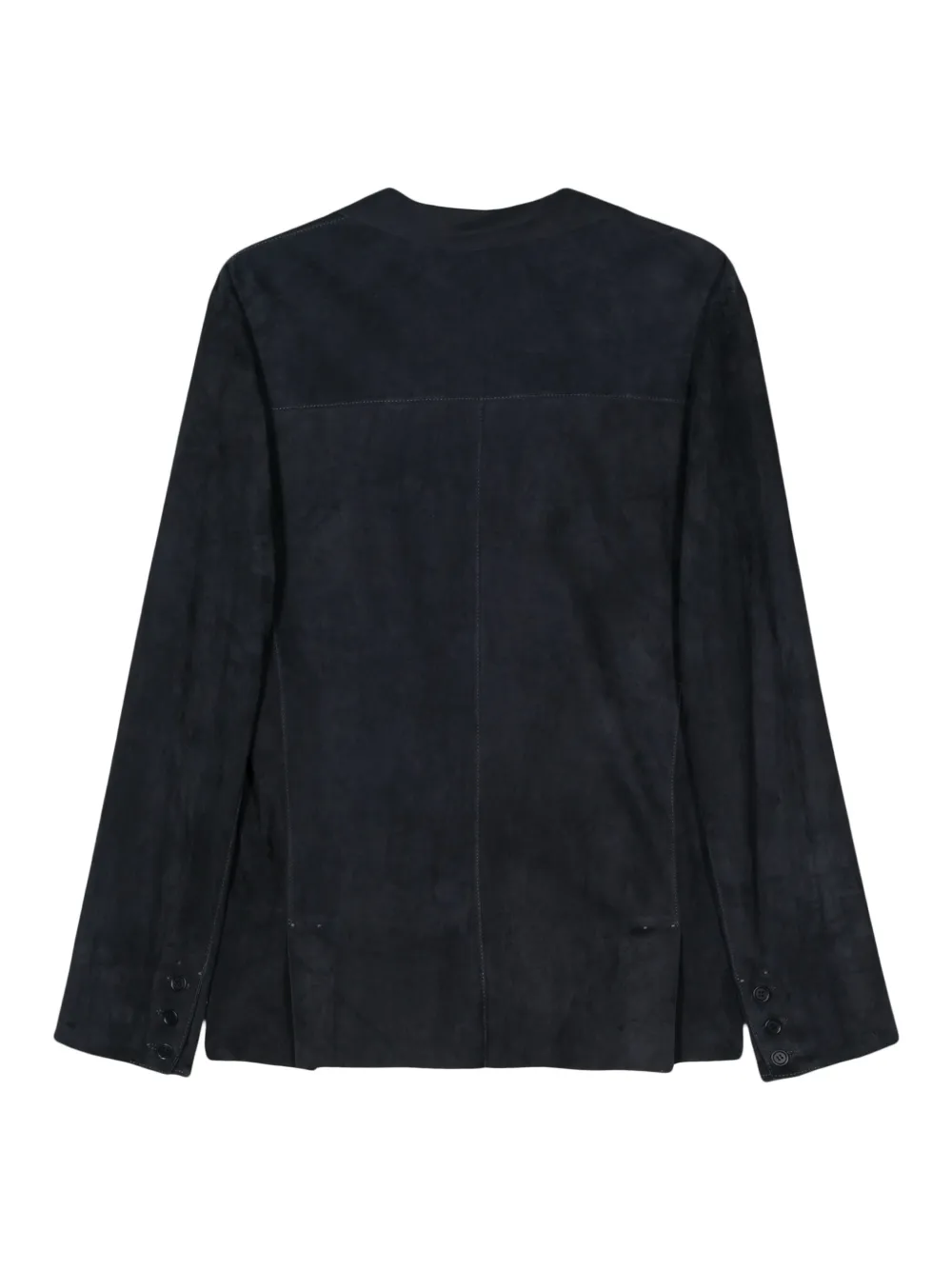 Shop Salvatore Santoro Suede Leather Blazer In Blue