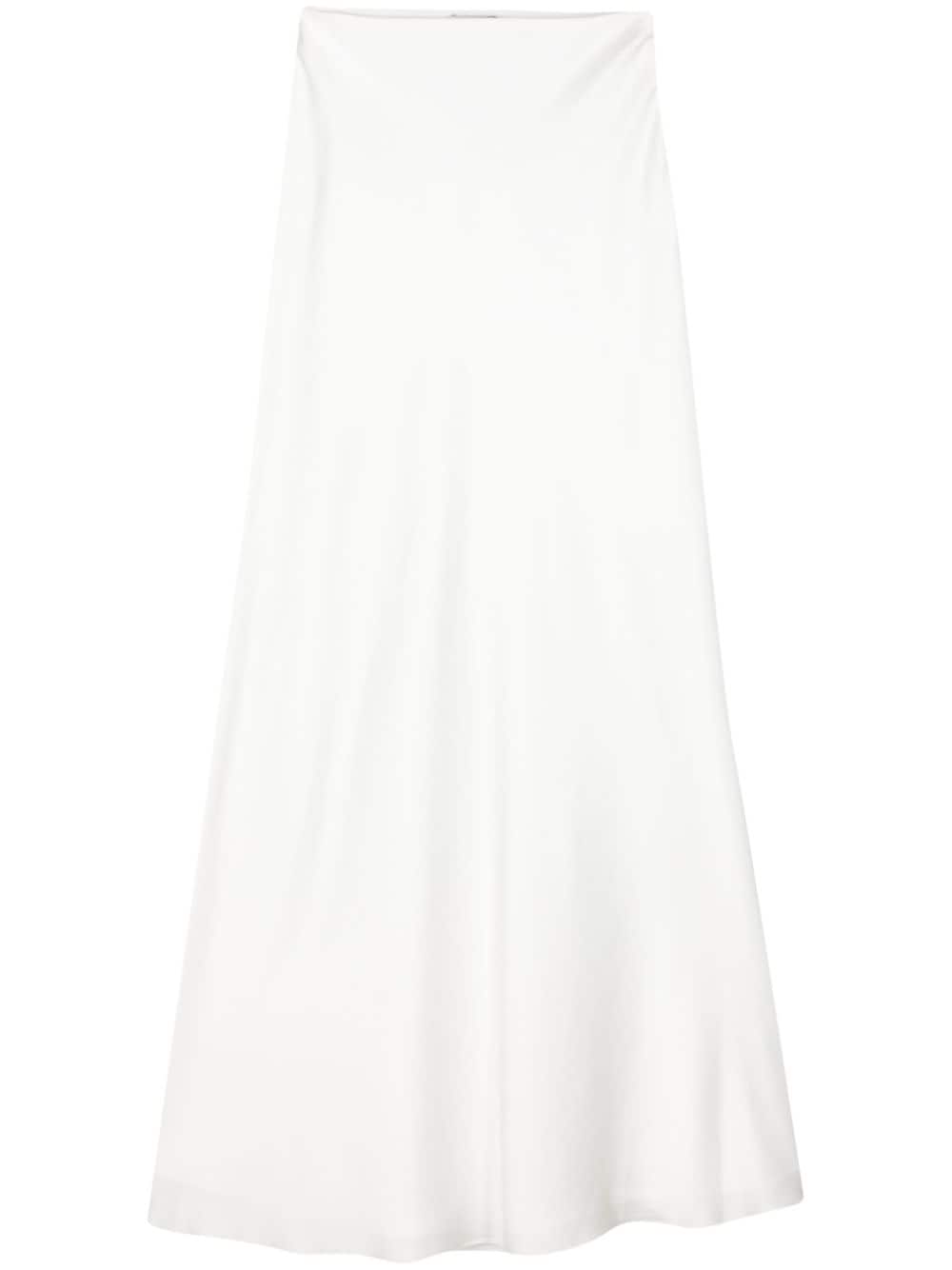 Shop Simkhai Kiri Satin Skirt In White