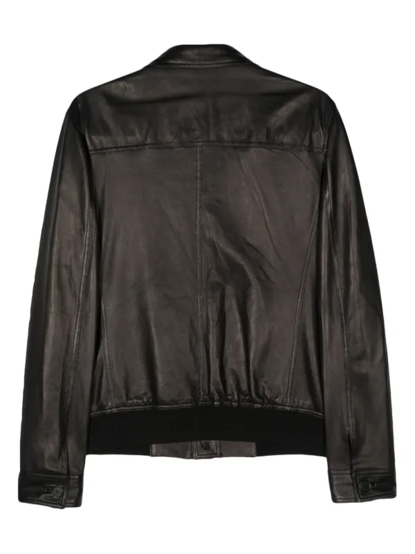 Salvatore Santoro seam-detail Leather Jacket | Black