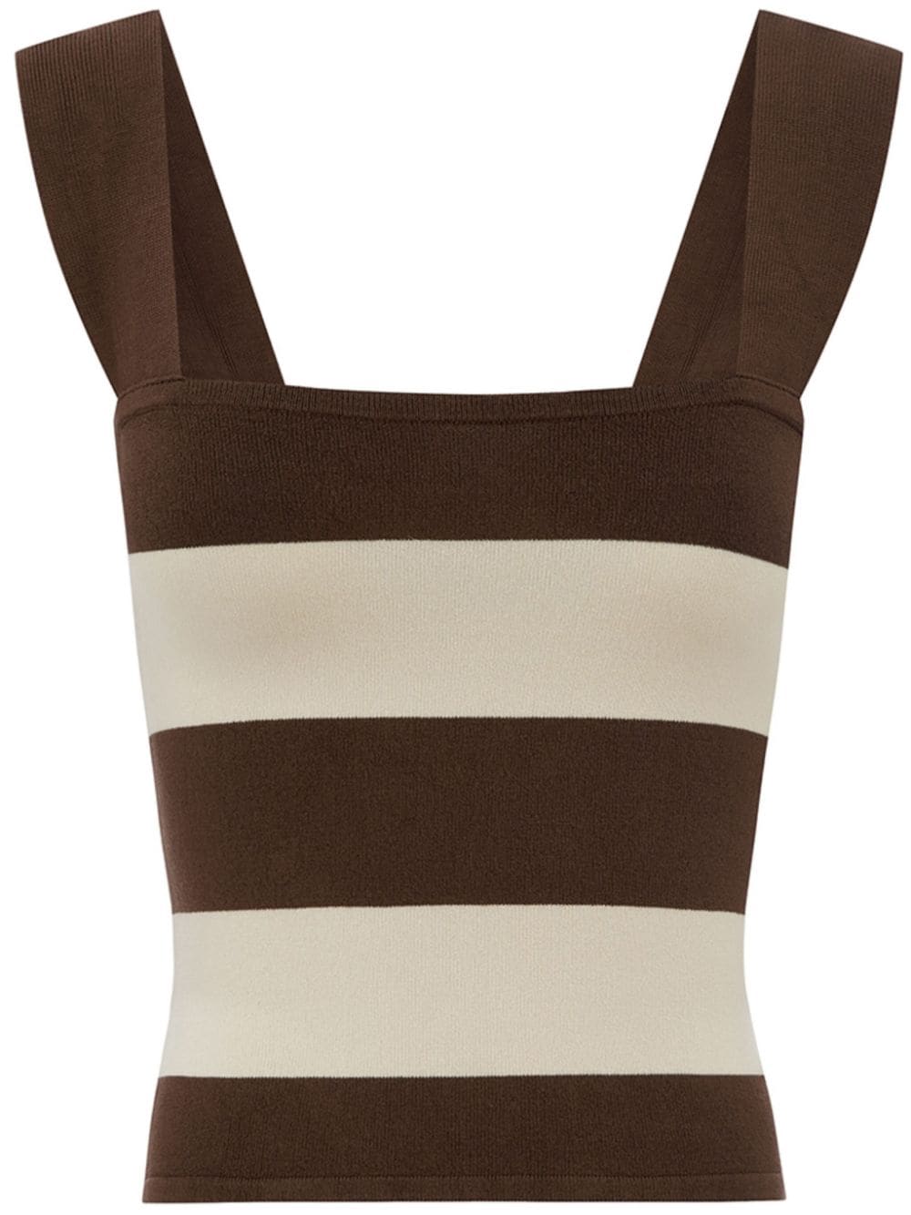 Posse Theo Striped Top In Brown