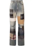 AMIRI patchwork straight-leg jeans - Blue