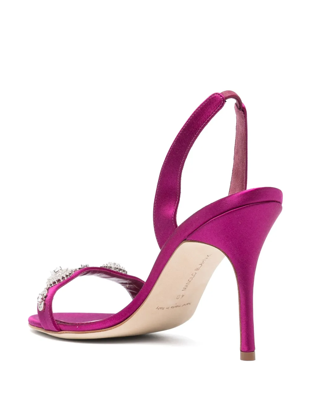 Manolo Blahnik Lamisan 90 mm slingback sandalen Roze