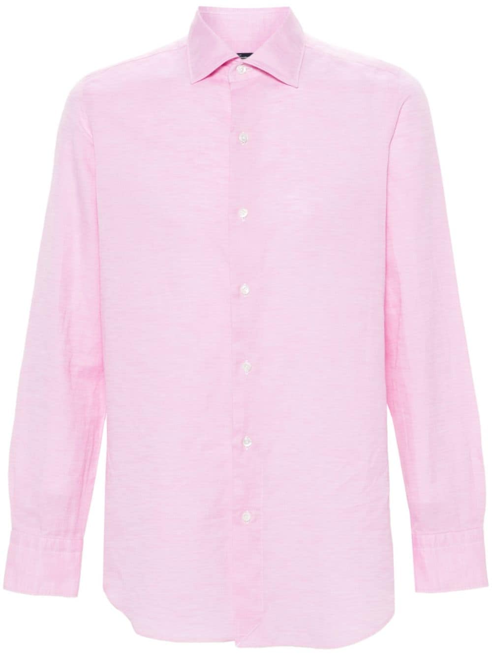 Finamore 1925 Napoli Long-sleeves Shirt In 粉色