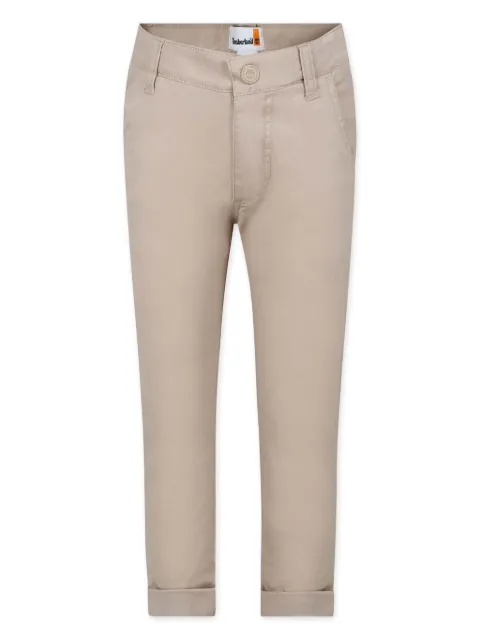 Timberland Kids turn-up slim-cut trousers