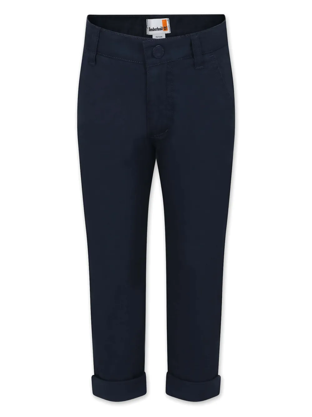Timberland Kids Skinny broek met omslag Blauw