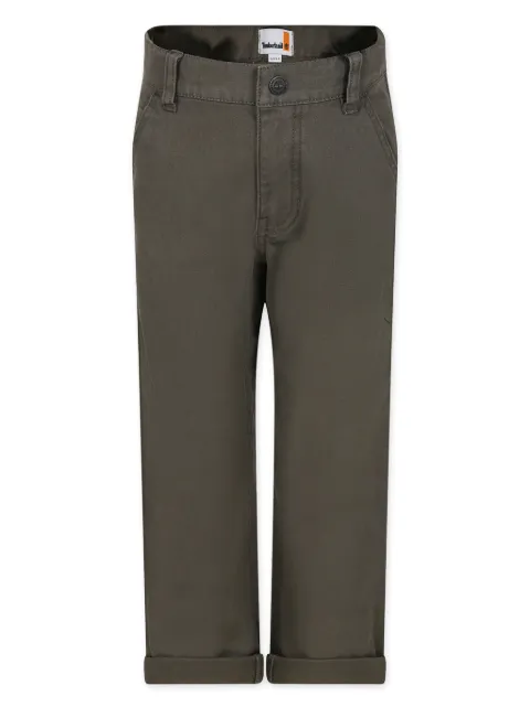 Timberland Kids turn-up straight-leg trousers