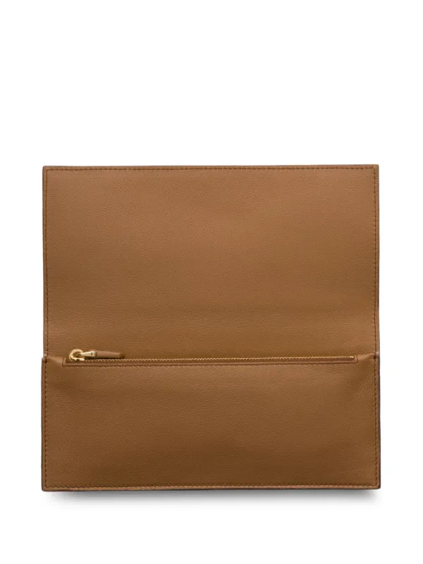 Prada Leather Envelope Wallet Brown FARFETCH UK