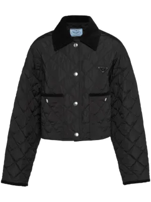 Prada トライアングルロゴ ジャケット | グレー | FARFETCH JP