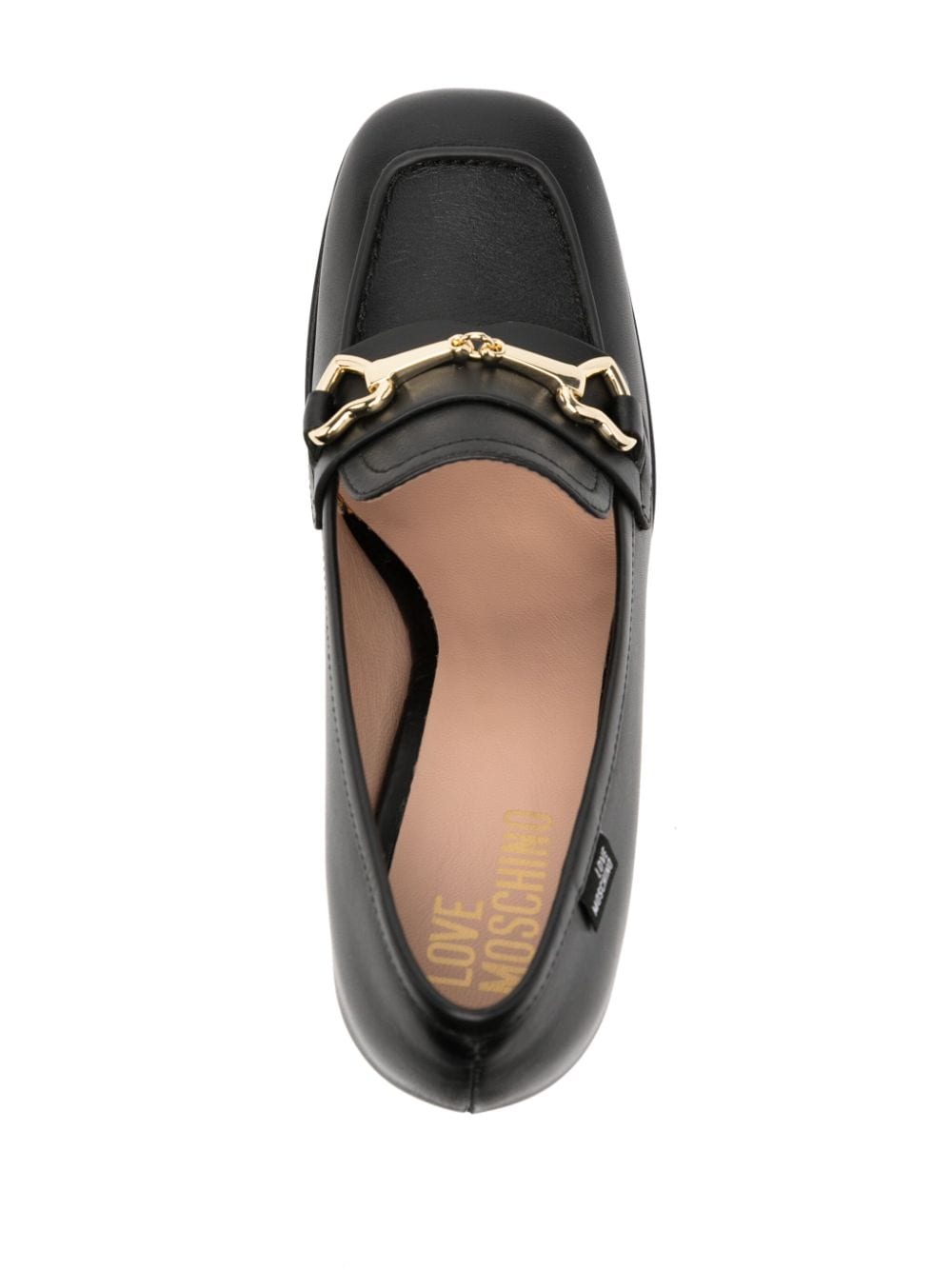 Shop Love Moschino 120mm Leather Pumps In Black