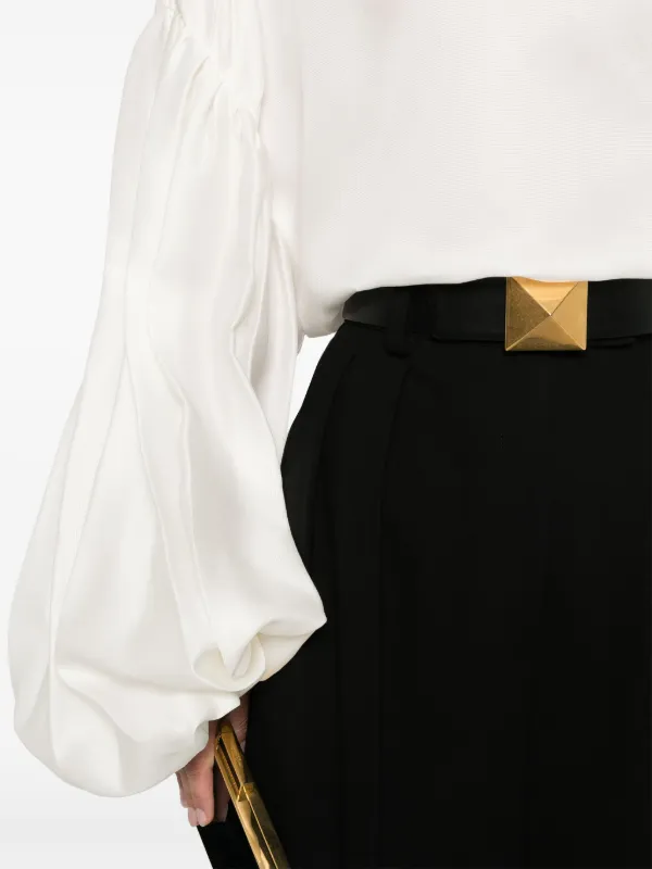 KHAITE The Quico Silk Blouse | White | FARFETCH
