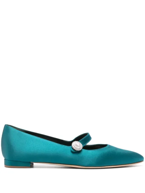 Manolo Blahnik satin ballet flats Women