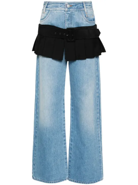 Seen Users Illusion skirt-detail straight-leg jeans