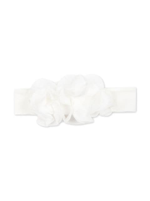 La Stupenderia floral-appliqué stretch-cotton headband