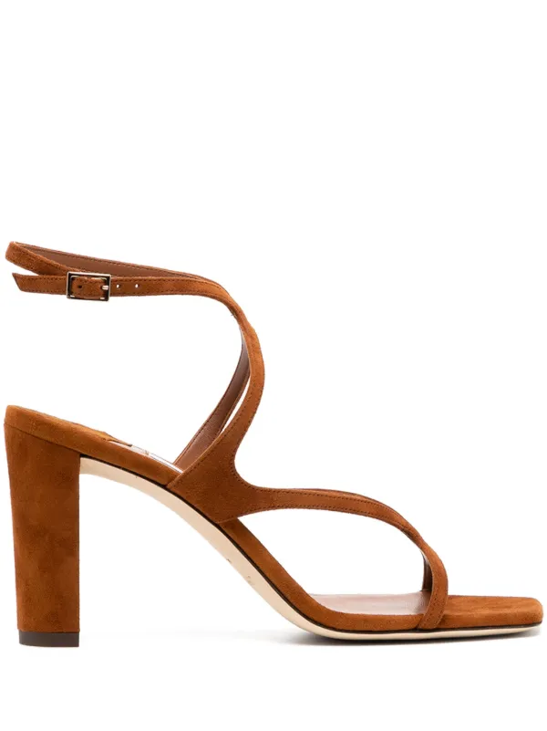 Brown suede sandal heels best sale