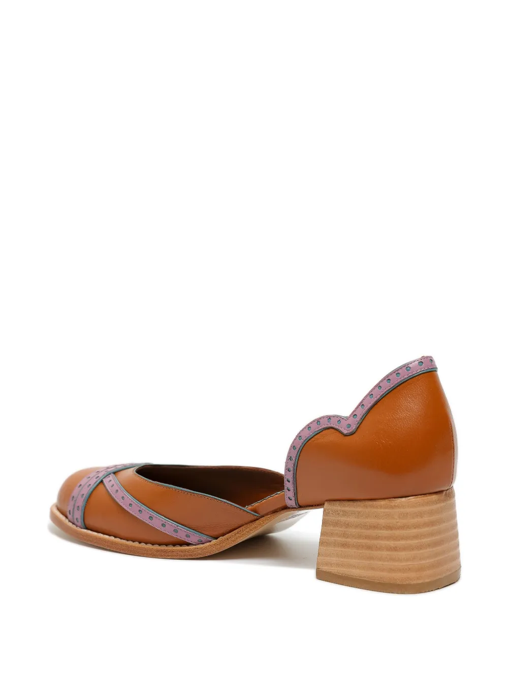 Shop Sarah Chofakian Felice 40mm Pumps In Brown