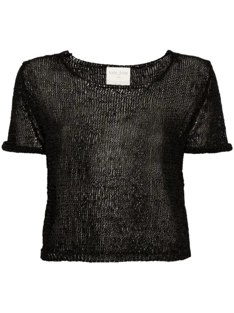 Forte Forte open-knit crop T-shirt