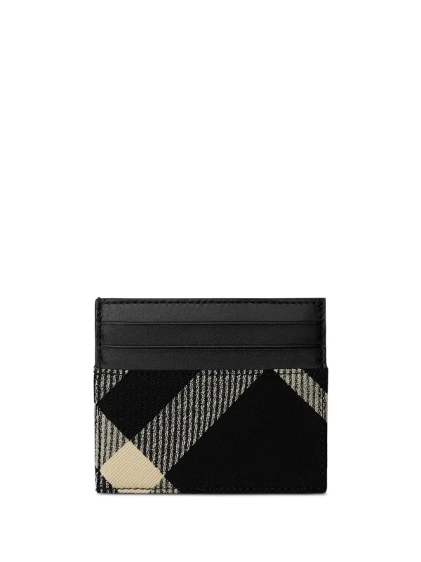 Burberry check card case on sale