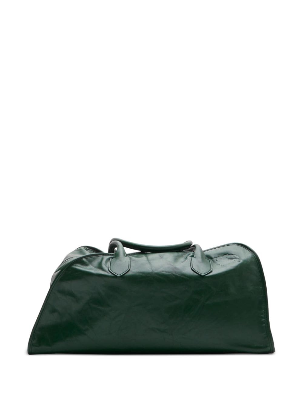 Burberry Medium Shield Leather Duffle Bag In Green