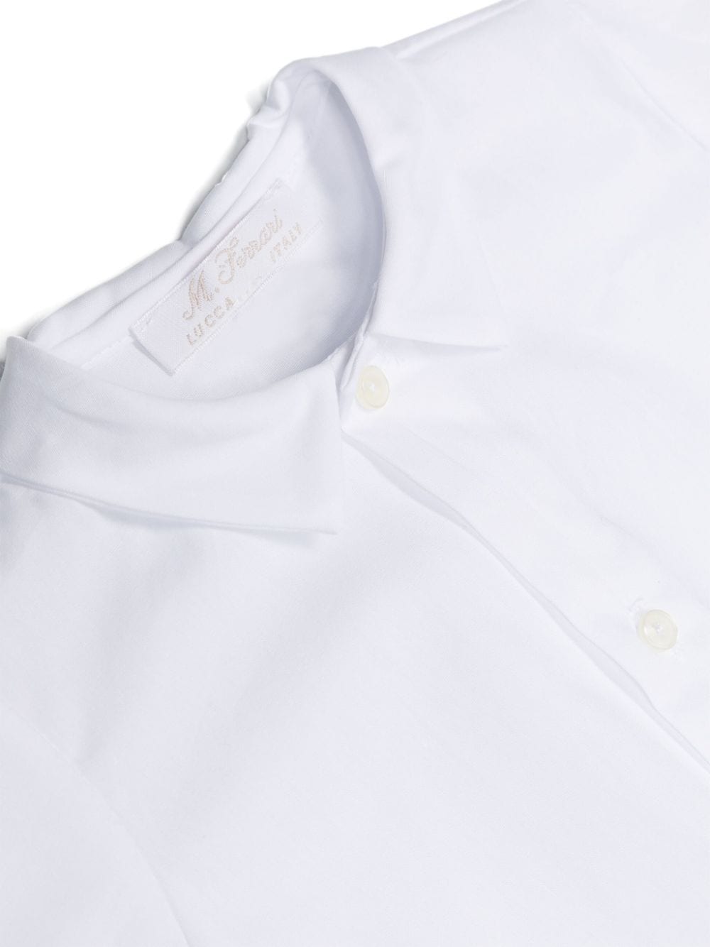 Shop Mariella Ferrari Short-sleeve Cotton Shirt In White