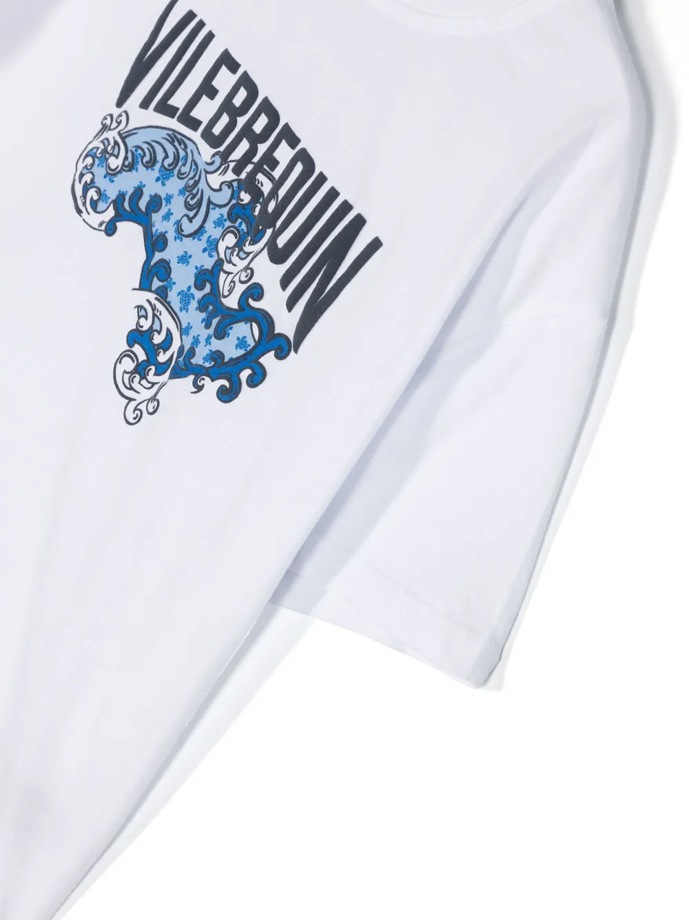 Shop Vilebrequin Raised-logo Cotton T-shirt In Weiss