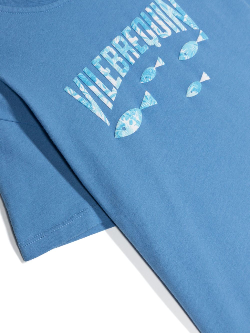 Vilebrequin Kids T-shirt met logo-reliëf Blauw