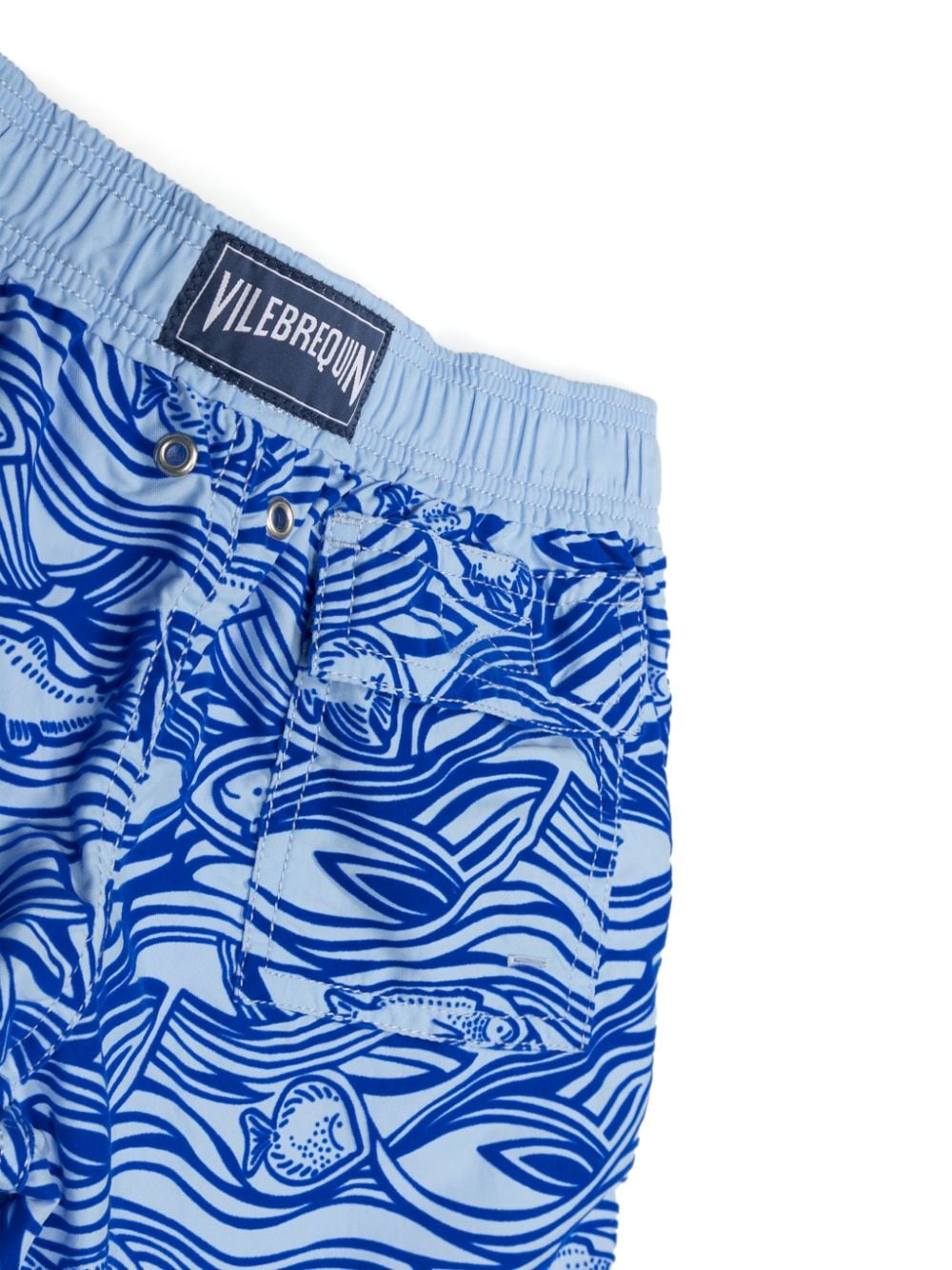 Shop Vilebrequin Flocked Fish Swim Shorts In Blue