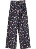 Essentiel Antwerp Frankrijk graphic-print palazzo pants - Blue