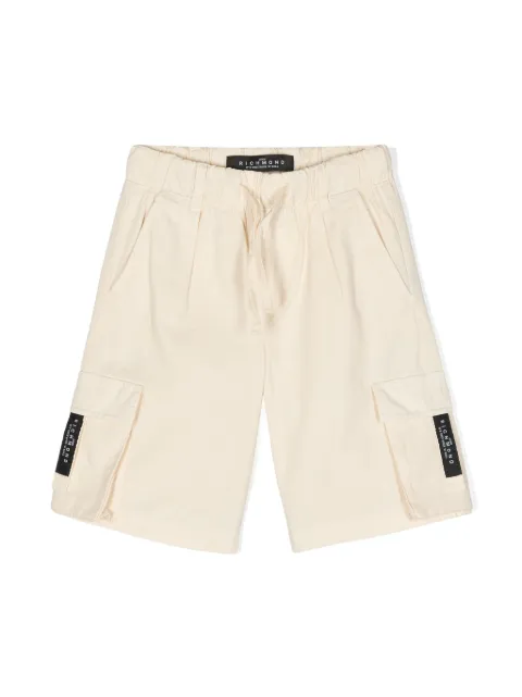 John Richmond Junior logo-patch cotton shorts