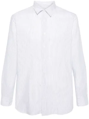 LARDINI　さむ Lardini ストライプ シャツ | ホワイト | FARFETCH JP
