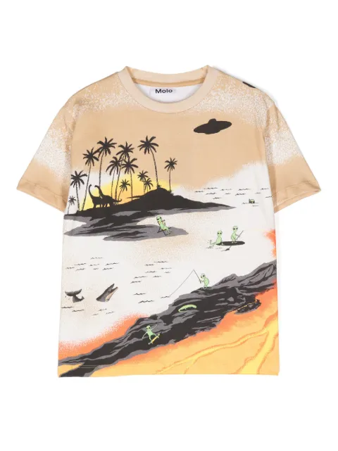Molo Riley Alien-Tourists-print T-shirt