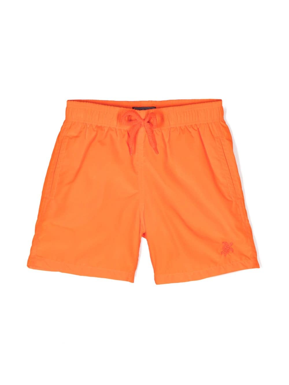 Vilebrequin Kids' Logo-patch Swim Shorts In Orange