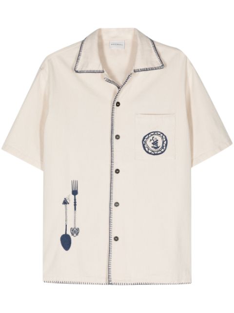 Drôle De Monsieur camisa con logo bordado