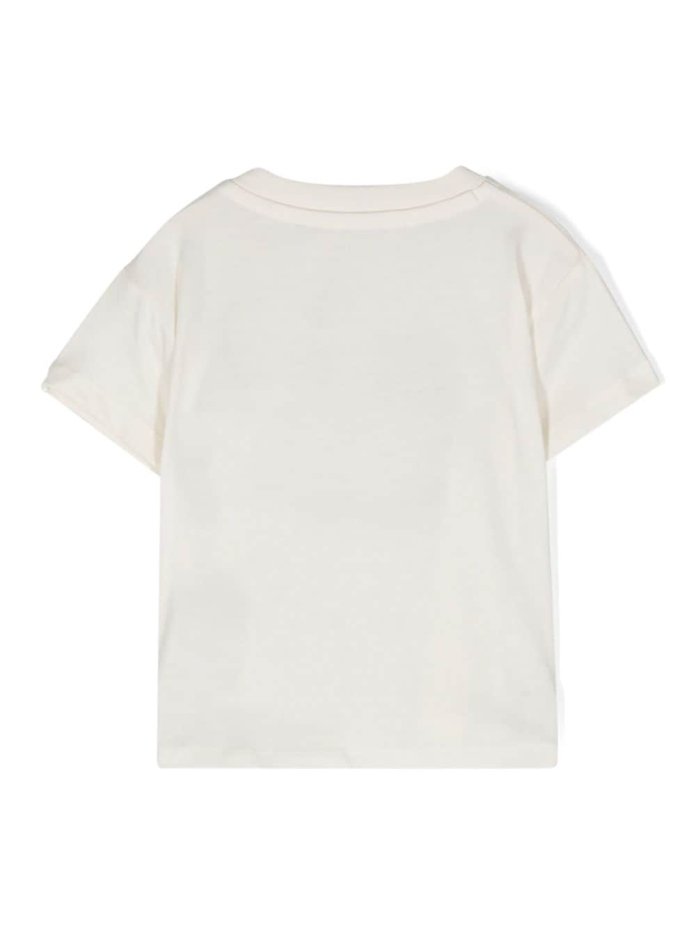 Shop Molo Graphic-print Cotton T-shirt In Nude