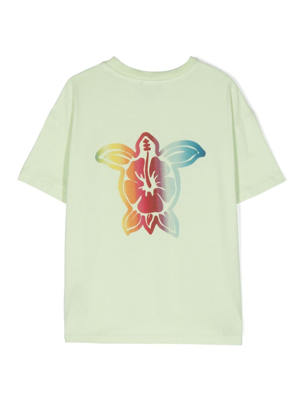 Vilebrequin Kids Katoenen T-shirt met logoprint - Groen