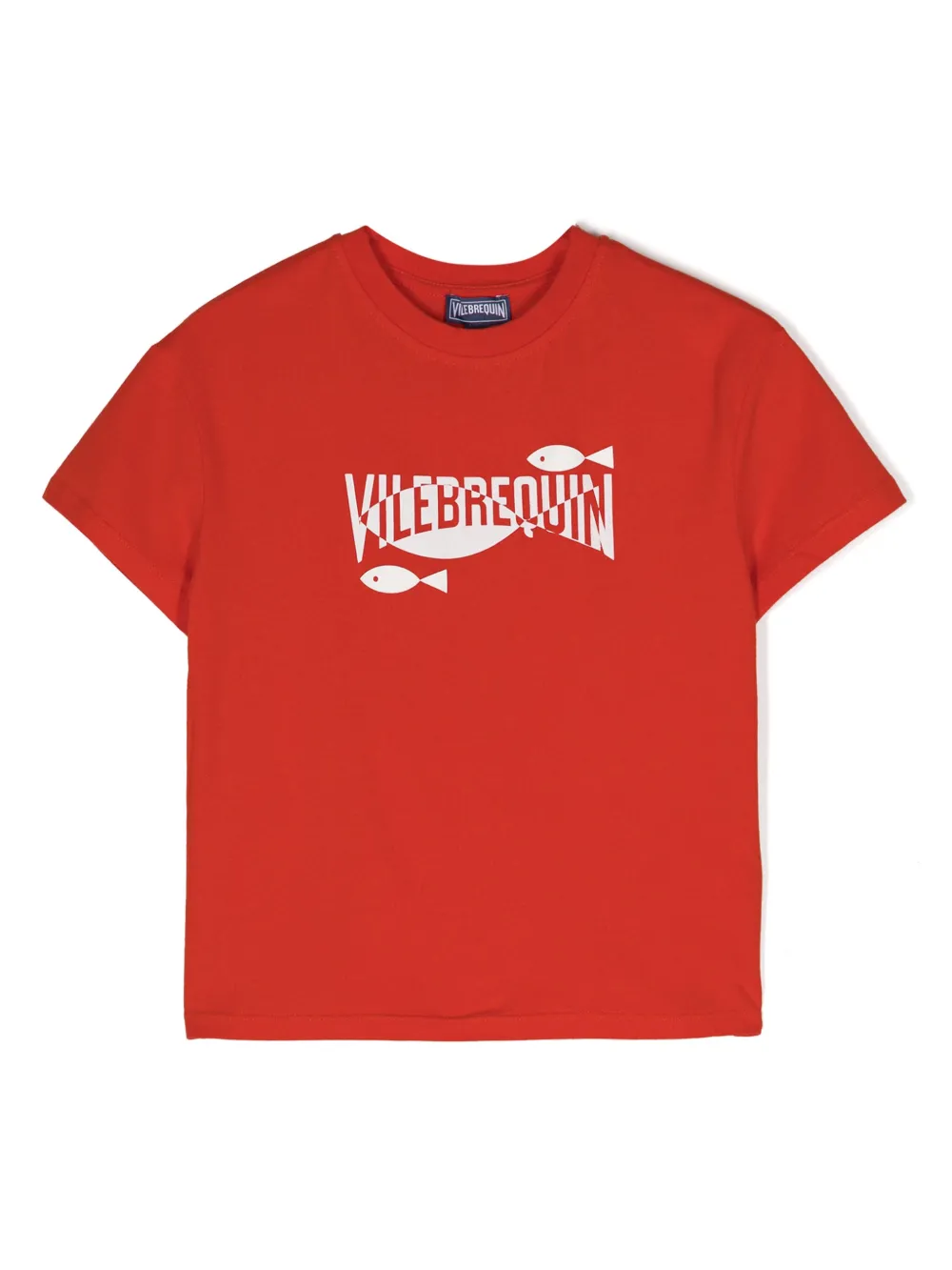 Vilebrequin Kids' Logo-print Cotton T-shirt In Red