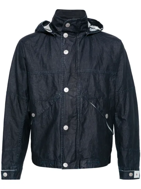 Stone Island Raw Plated linen hooded jacket