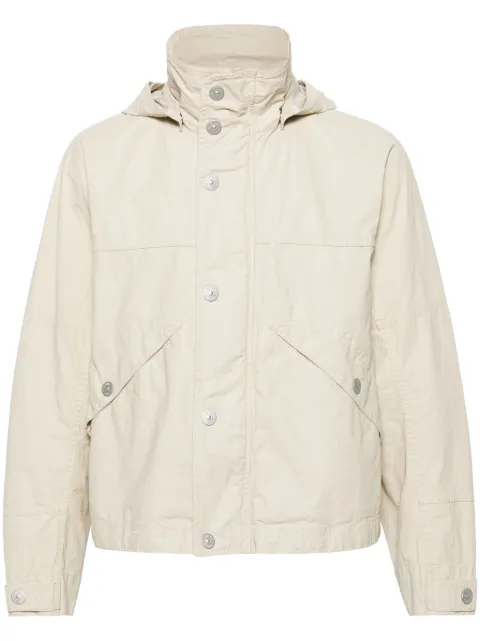 Stone Island Raw Plated linen hooded jacket