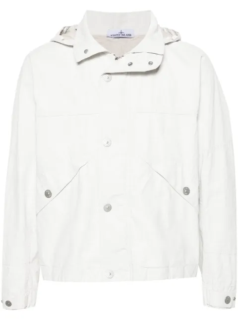 Stone Island logo-print hooded jacket