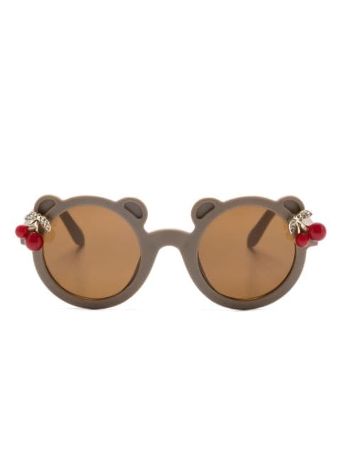 Monnalisa appliqué-detail round-frame sunglasses