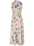 Akris abstract-print silk dress - Neutrals