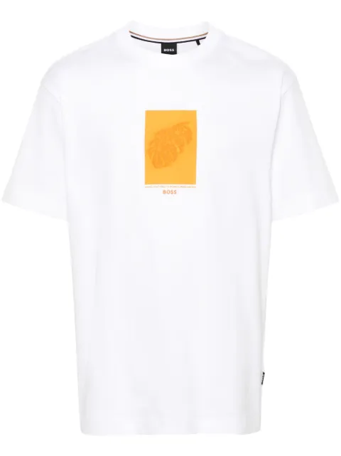 BOSS logo-print cotton T-shirt