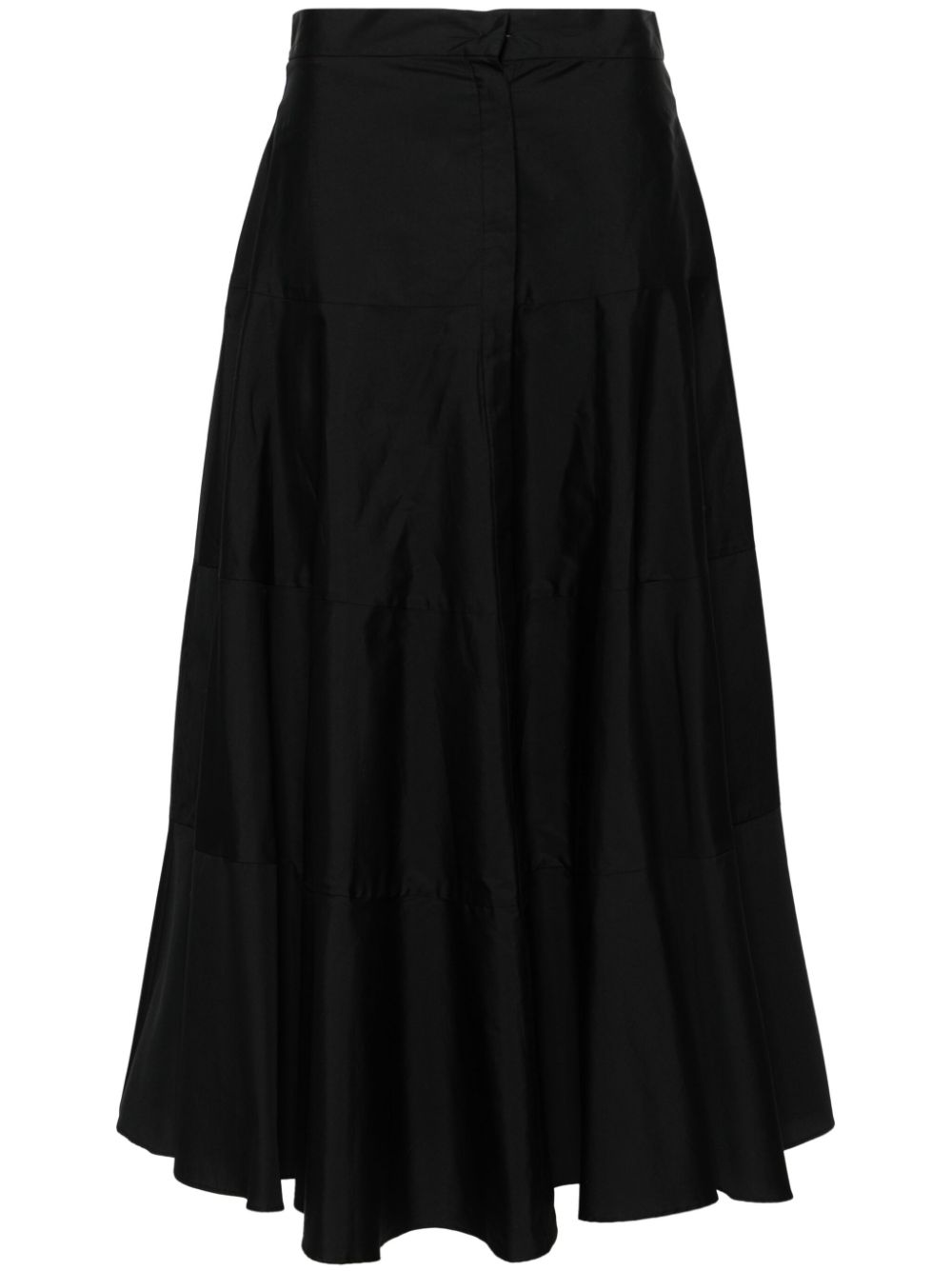 Shop Max Mara Teramo Maxi Tiered Skirt In Black